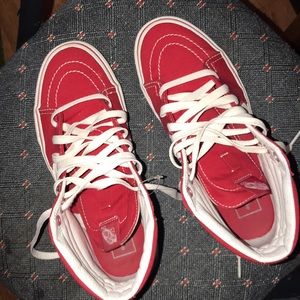red Sk8-hi Vans